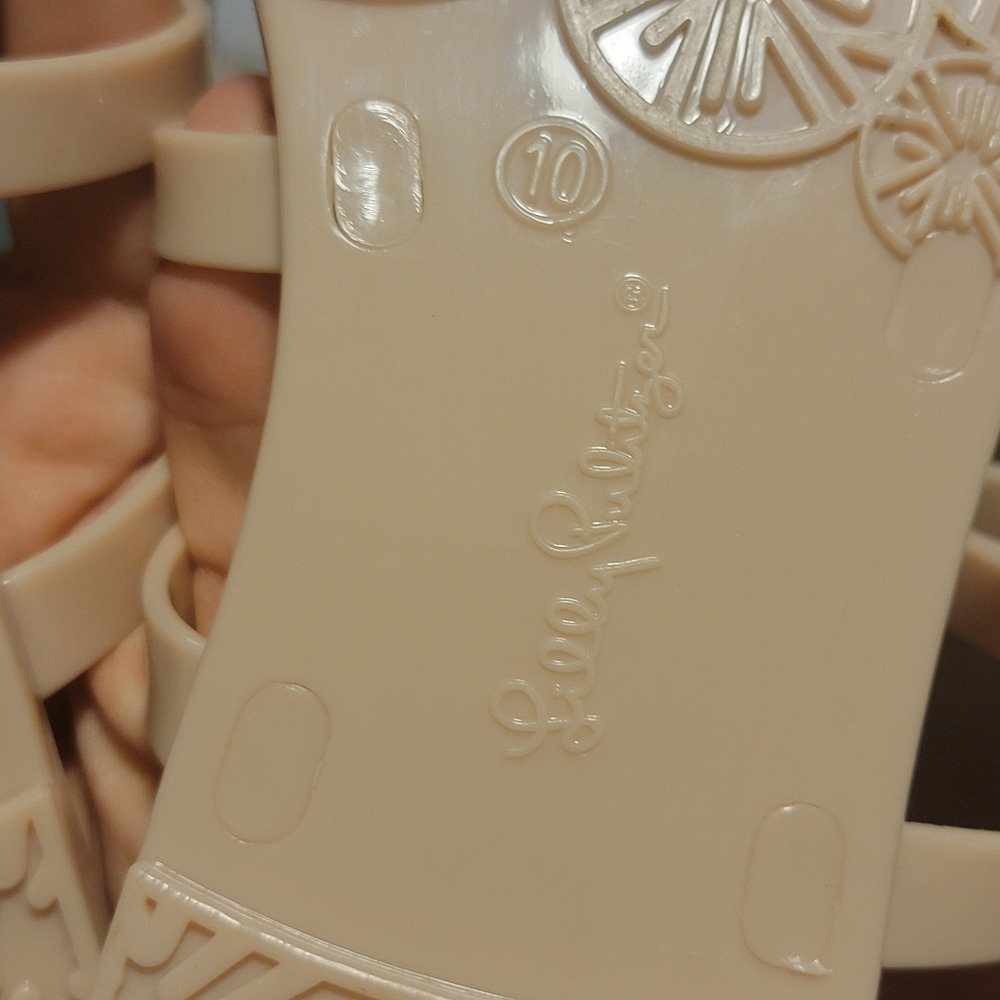 Lilly Pulitzer Harlow Jelly Bow Sandals Nude 10 - Picture 8 of 11